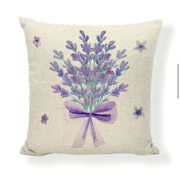Set of 4 Lavender Bless Home Throw Pillow Covers 18x18 - Picture 3 of 5